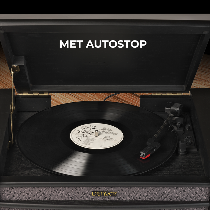 Platina Vinyle-SHUMAN 7-in-1 platenspeler, cd-speler, MP3-speler, draadloos, USB-poort, FM-radiotuner, opname, RCA-lijnuitgang, met afstandsbediening - donkerbruin (MC268BT Platina Vinyle-SHUMAN 7-in-1 platenspeler, cd-speler, MP3-speler, draadloos, USB-poort, FM-radiotuner, opname, RCA-lijnuitgang, met afstandsbediening - donkerbruin (MC268BT
