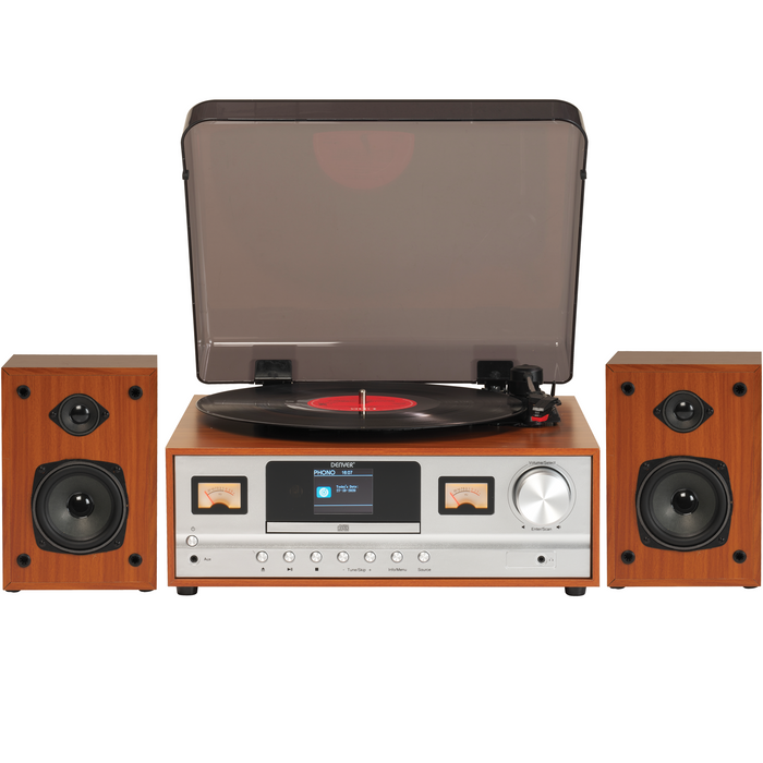 Denver Retro Platenspeler - DAB radio - CD speler - MRD52LW