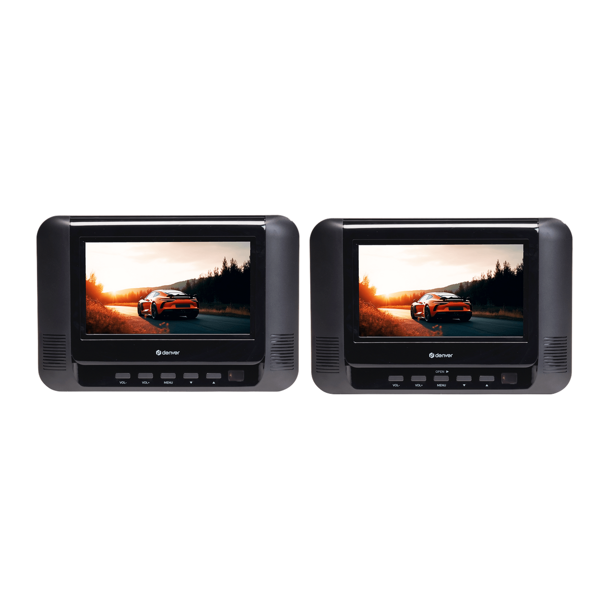 Denver MTW793 set van twee draagbare dvd-spelers met schermen van 7 inch