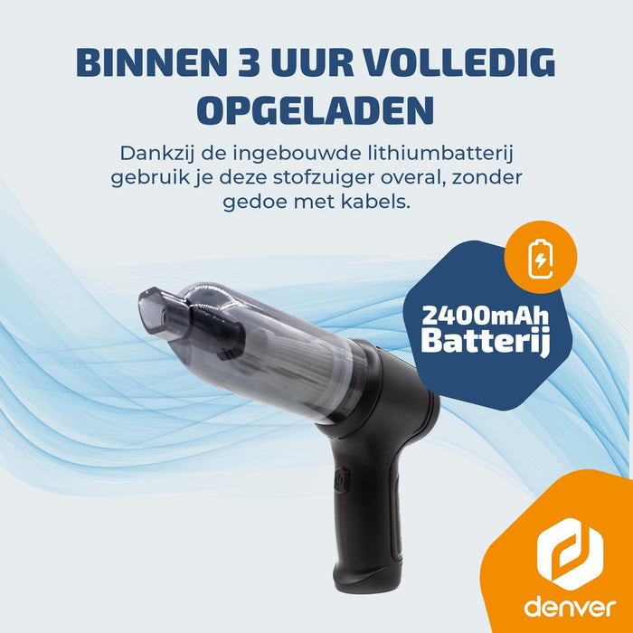 Denver Stofzuiger - Kruimeldief - 6 opzetstukken - Zuigen en blazen - Handstofzuiger - HVC45