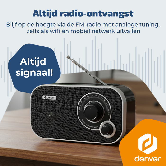 draagbare Denver FM-radio noodpakket