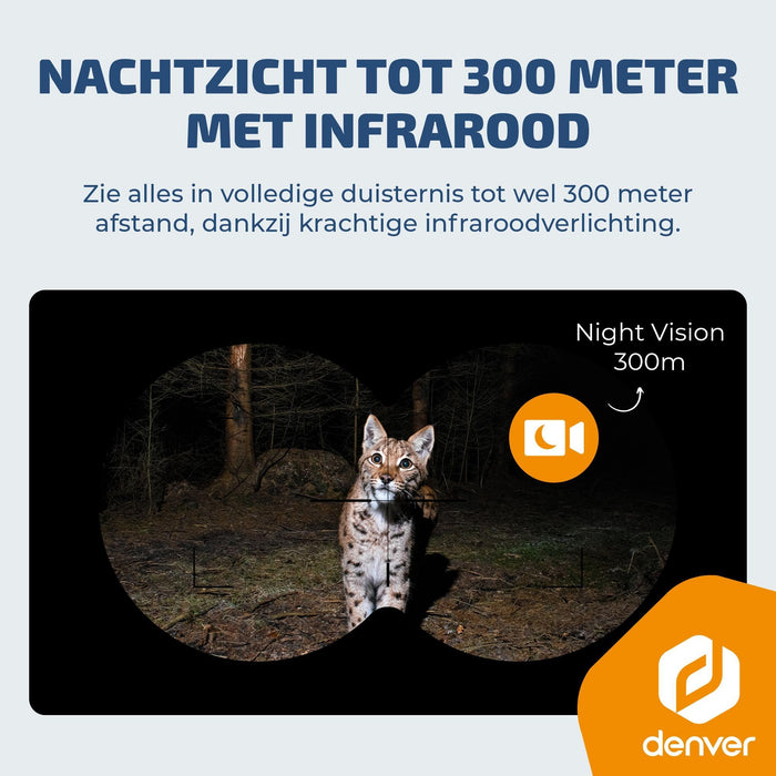 Denver Nightvision camera - Verrekijker - Nachtkijker met infrarood - Foto en video opname (4K) - 4000mAh accu - NVI492