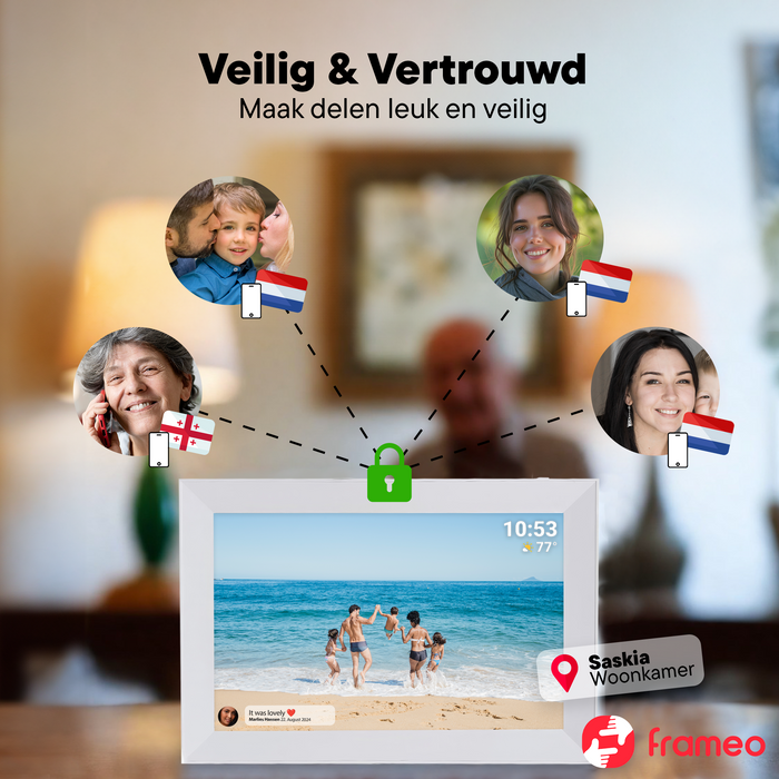 Denver Digitale Fotolijst 10.1 inch - HD - Frameo App - Fotokader - WiFi - IPS Touchscreen - 16GB - PFF1012