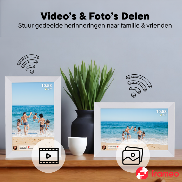 Denver Digitale Fotolijst 10.1 inch - HD - Frameo App - Fotokader - WiFi - IPS Touchscreen - 16GB - PFF1012