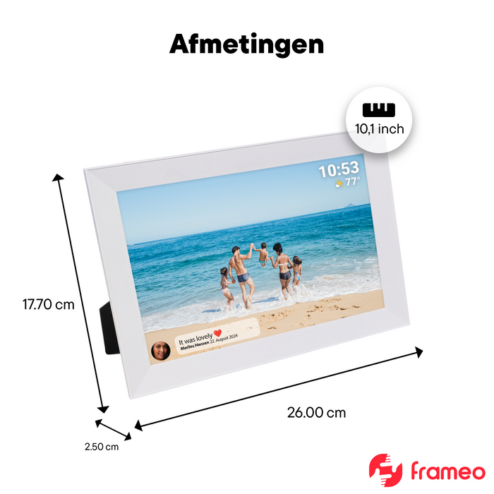 Denver Digitale Fotolijst 10.1 inch - HD - Frameo App - Fotokader - WiFi - IPS Touchscreen - 16GB - PFF1012