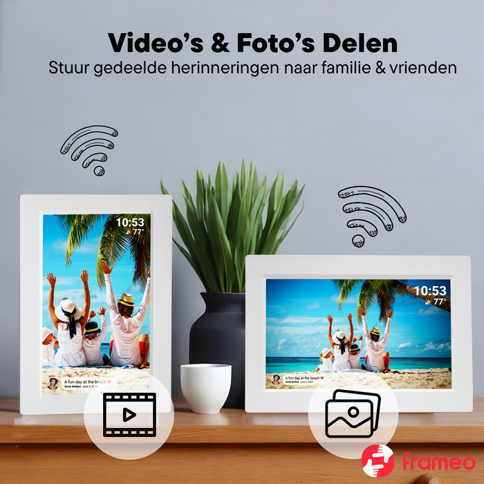 Denver Digitale Fotolijst 10.1 Inch - HD - Frameo App - Fotokader - WiFi - 16GB - IPS Touchscreen - PFF1015