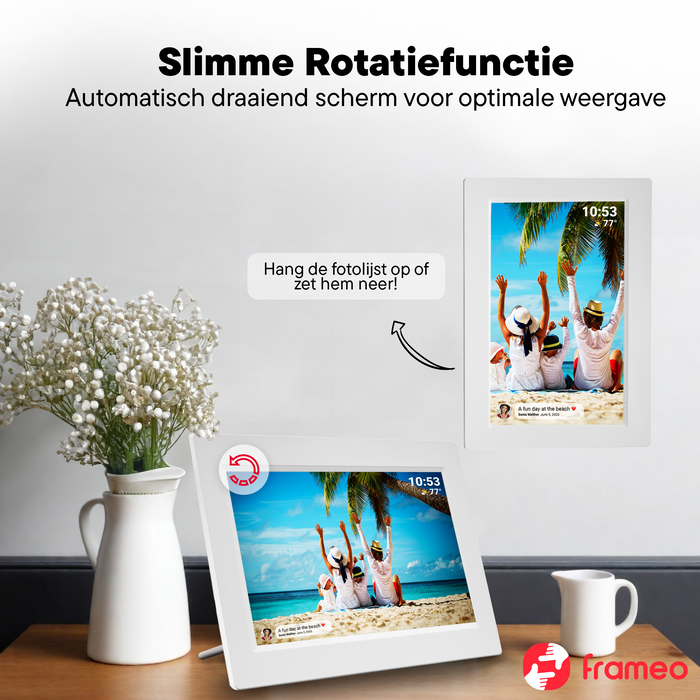 Denver Digitale Fotolijst 10.1 Inch - HD - Frameo App - Fotokader - WiFi - 16GB - IPS Touchscreen - PFF1015