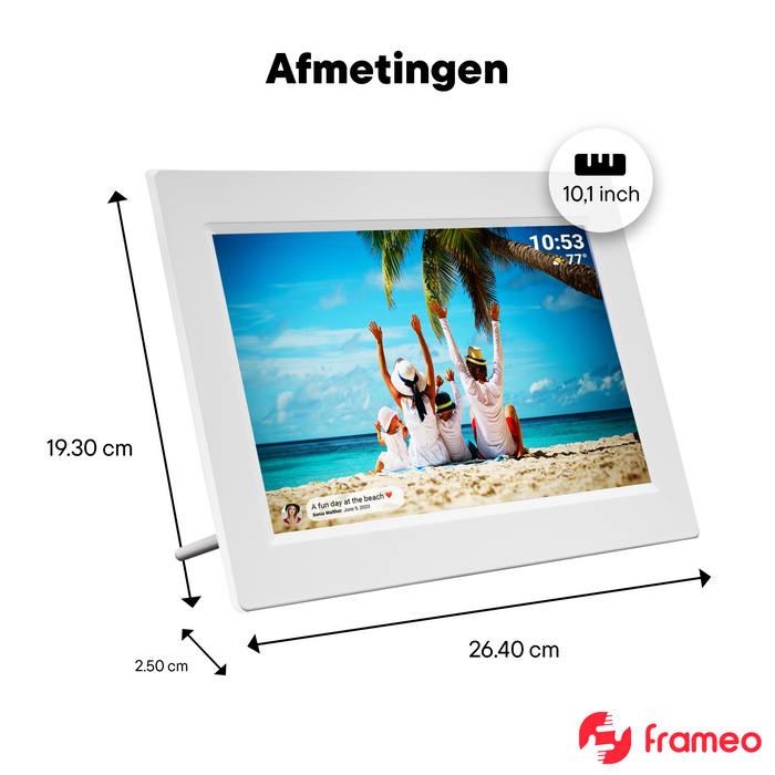 Denver Digitale Fotolijst 10.1 Inch - HD - Frameo App - Fotokader - WiFi - 16GB - IPS Touchscreen - PFF1015