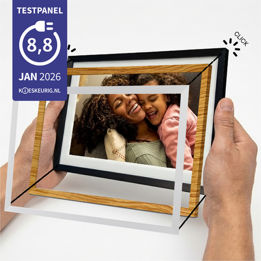 [Zwart] - Denver Digitale Fotolijst 10.1 inch - Verwisselbare lijst zwart/wit/hout - Frameo app - Fotokader - Wifi - PFF1018 - Denvershop