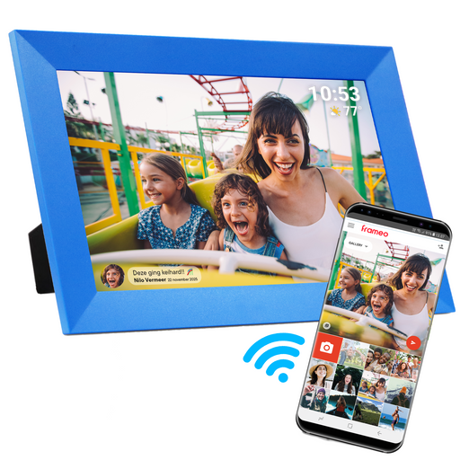 [Blauw] - Denver Digitale Fotolijst - Speciaal voor kinderen - Frameo App - Fotokader - Touchscreen - PFF1023 - Denvershop