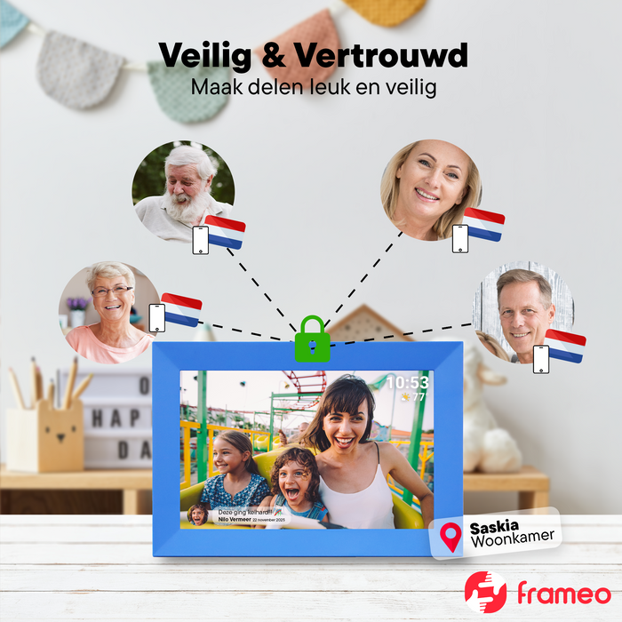 Denver Digitale Fotolijst - Speciaal voor kinderen - Frameo App - Fotokader - Touchscreen - PFF1023