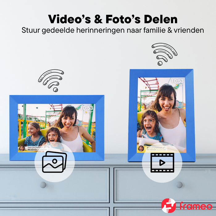 Denver Digitale Fotolijst - Speciaal voor kinderen - Frameo App - Fotokader - Touchscreen - PFF1023