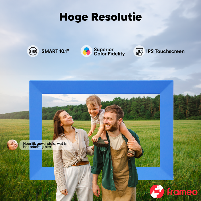 Denver Digitale Fotolijst - Speciaal voor kinderen - Frameo App - Fotokader - Touchscreen - PFF1023
