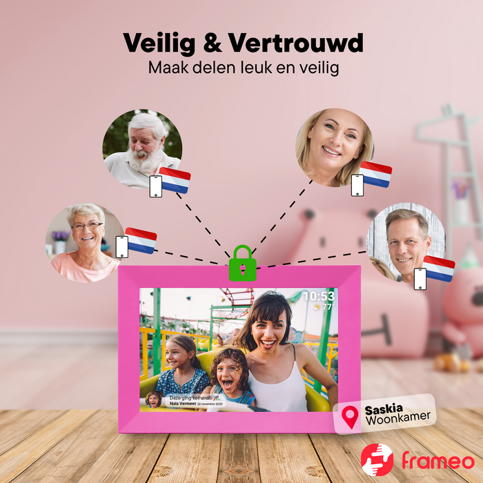 Denver Digitale Fotolijst - Speciaal voor kinderen - Frameo App - Fotokader - Touchscreen - PFF1023