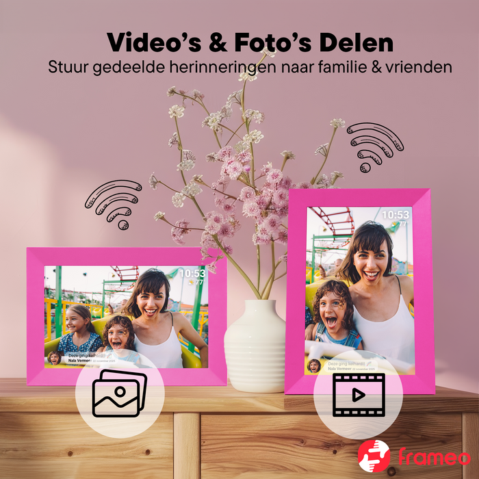 Denver Digitale Fotolijst - Speciaal voor kinderen - Frameo App - Fotokader - Touchscreen - PFF1023