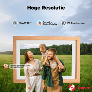 Denver PFF1040 digitale fotolijst 10.1 inch lightwood hout – hoge resolutie -