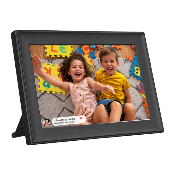 [Zwart] - Denver Digitale Fotolijst 10.1 inch - Ambient LED - HD - Frameo App - Fotokader - WiFi - IPS Touchscreen - 16GB - PFF1080 - Denvershop