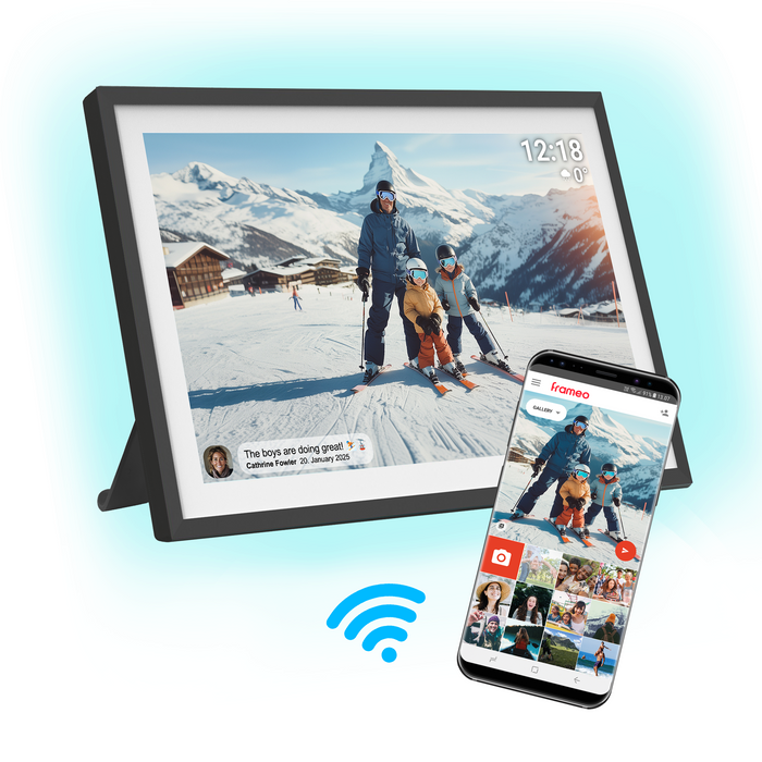 Denver Digitale Fotolijst 10.1 inch - Ambient LED - HD - Frameo App - Fotokader - WiFi - IPS Touchscreen - 16GB - PFF1081