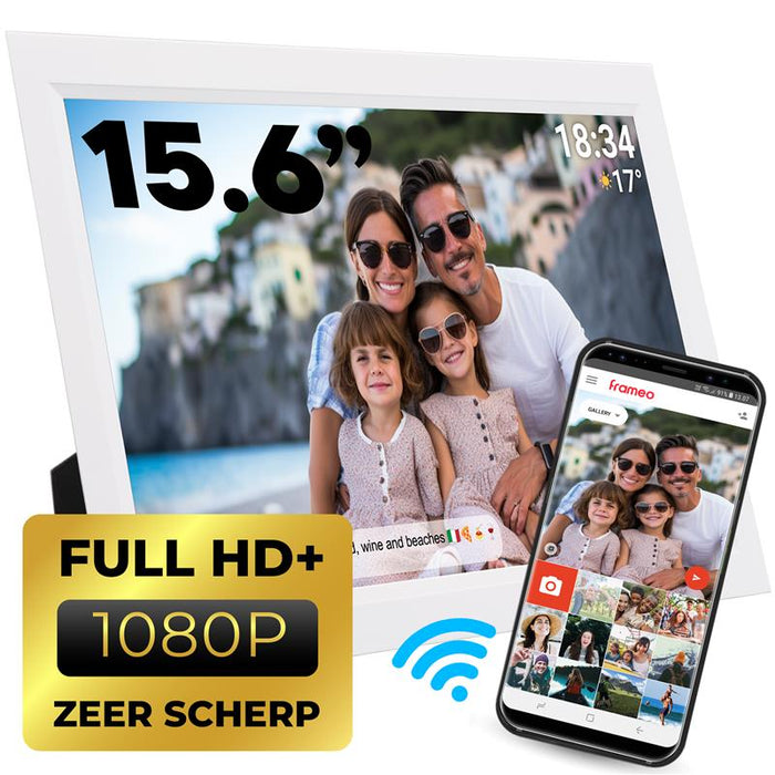 Denver Digitale Fotolijst 15.6 inch - XL - Full HD - Frameo App - Fotokader - WiFi - 16GB - IPS Touchscreen - PFF1503