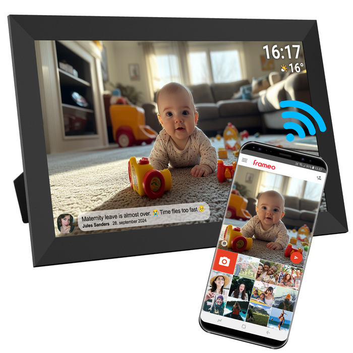 Denver Digitale Fotolijst 15.6 inch - XL - Full HD - Frameo App - Fotokader - WiFi - 32GB - IPS Touchscreen - PFF1504