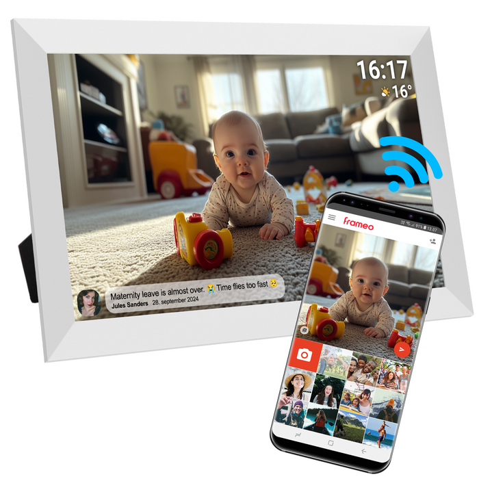 Denver Digitale Fotolijst 15.6 inch - XL - Full HD - Frameo App - Fotokader - WiFi - 32GB - IPS Touchscreen - PFF1504