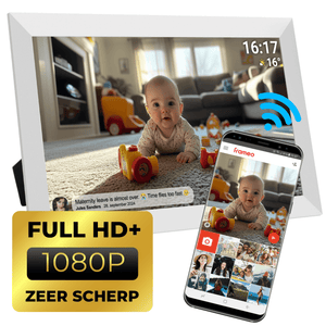 Denver Digitale Fotolijst 15.6 inch - XL - Full HD - Frameo App - Fotokader - Digitale kalender - WiFi - 32GB - IPS Touchscreen - PFF1504