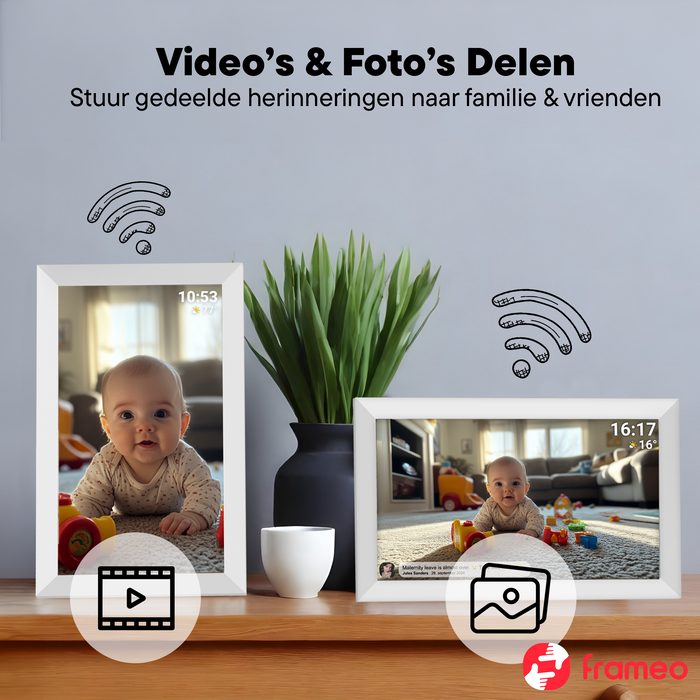 Denver Digitale Fotolijst 15.6 inch - XL - Full HD - Frameo App - Fotokader - WiFi - 32GB - IPS Touchscreen - PFF1504