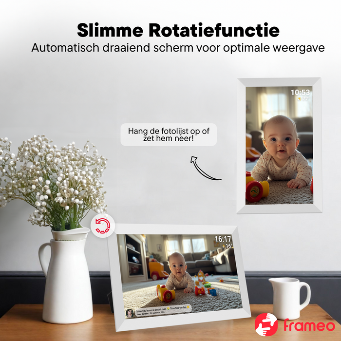 Denver Digitale Fotolijst 15.6 inch - XL - Full HD - Frameo App - Fotokader - WiFi - 32GB - IPS Touchscreen - PFF1504