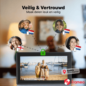 Denver digitale fotolijst 15,6 inch in zwart of wit · Full HD en Frameo