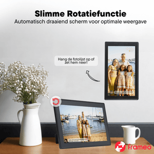 Denver digitale fotolijst 15,6 inch in zwart of wit · Full HD en Frameo