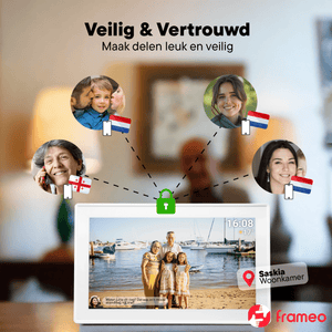Denver digitale fotolijst 15,6 inch in zwart of wit · Full HD en Frameo