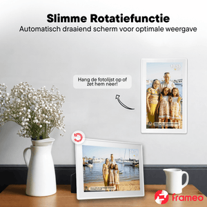 Denver digitale fotolijst 15,6 inch in zwart of wit · Full HD en Frameo