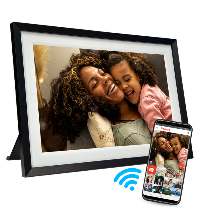 Denver Digitale Fotolijst 10.1 inch - Verwisselbare lijst zwart/wit/hout - Frameo app - Fotokader - Wifi - PFF1018