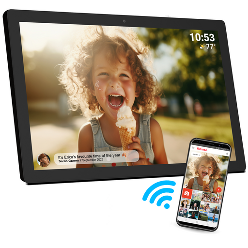 [Zwart] - Denver Digitale Fotolijst 32 inch - XXL - Full HD - Frameo App - Fotokader - WiFi - 32GB - IPS Touchscreen - PFF3260 - Denvershop