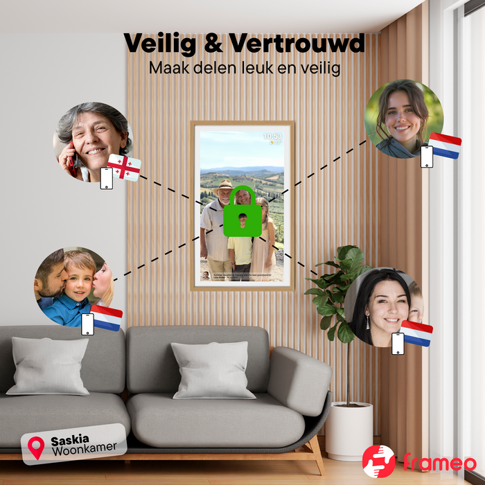 Denver Digitale Fotolijst 31.5 inch - XXL - Full HD - Frameo App - Fotokader - WiFi - 32GB - IPS Touchscreen -PFF3263