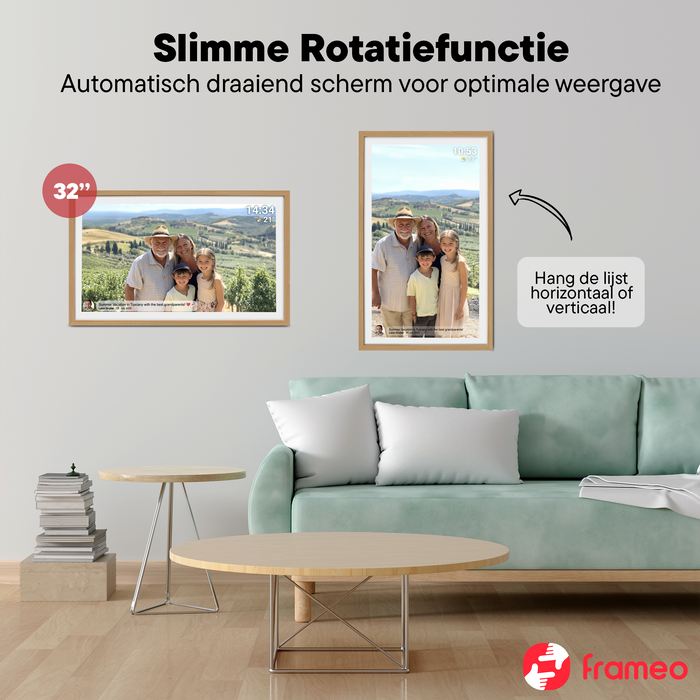 Denver Digitale Fotolijst 31.5 inch - XXL - Full HD - Frameo App - Fotokader - WiFi - 32GB - IPS Touchscreen -PFF3263