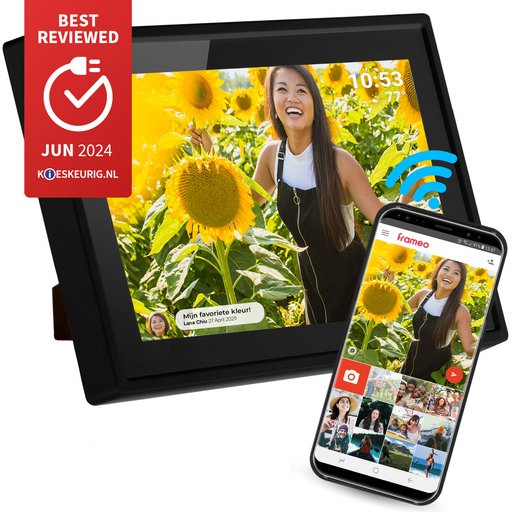 [Zwart] - Denver Digitale Fotolijst 7 inch - Frameo App - Fotokader WiFi - IPS Touchscreen - 8GB - PFF725 - Denvershop