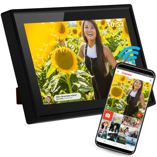 [Zwart] - Denver Digitale Fotolijst 7 inch - Frameo App - Fotokader WiFi - IPS Touchscreen - 8GB - PFF725 - Denvershop