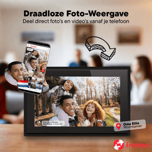 Denver digitale fotolijst 7 inch · compact, wifi en Frameo