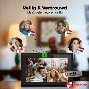 Denver digitale fotolijst 7 inch · compact, wifi en Frameo