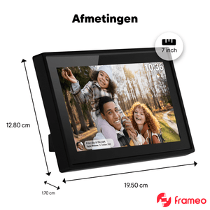 Denver digitale fotolijst 7 inch · compact, wifi en Frameo