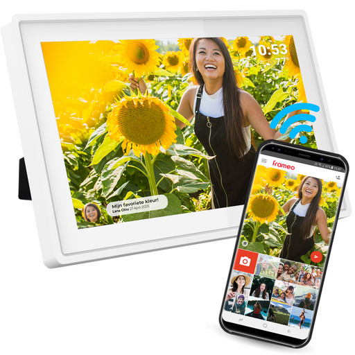 [Wit] - Denver Digitale Fotolijst 7 inch - Frameo App - Fotokader WiFi - IPS Touchscreen - 8GB - PFF725 - Denvershop
