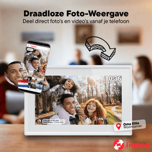 Denver digitale fotolijst 7 inch · compact, wifi en Frameo