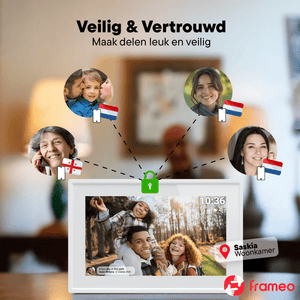 Denver digitale fotolijst 7 inch · compact, wifi en Frameo