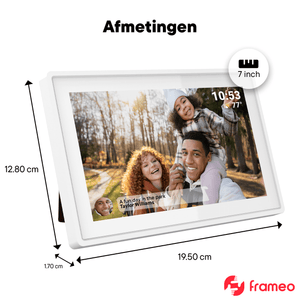 Denver digitale fotolijst 7 inch · compact, wifi en Frameo