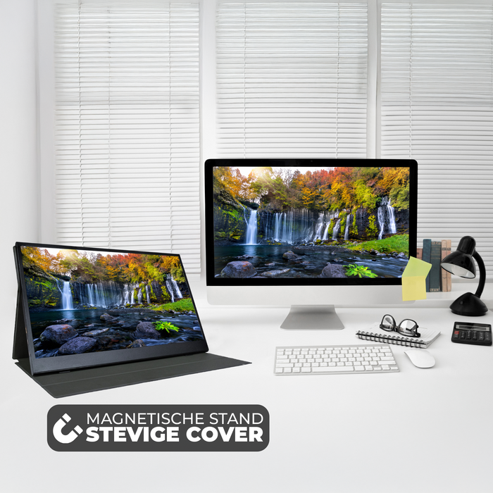 Denver Portable Monitor 15.6 Inch - Full HD - IPS Beeldscherm - Draagbare Gaming Monitor - HDMI - USB-C - PMO15602