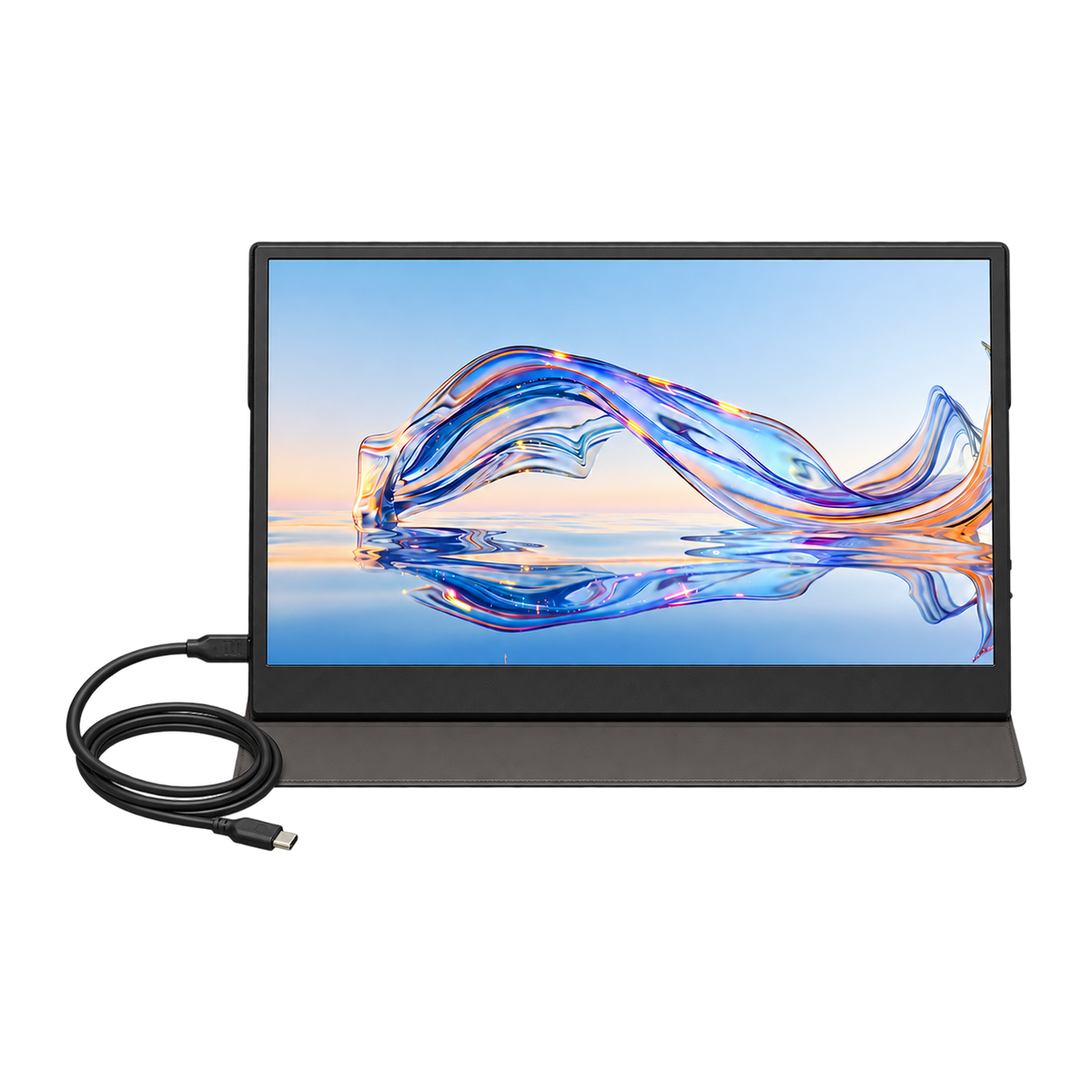 Denver PMO18501 portable monitor van 18,5 inch met kabel, vooraanzicht