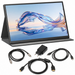 Denver Portable Monitor - Full HD - 18.5" - Draagbare Monitor - Lederen Hoes - HDMI - USB-C - PMO18501