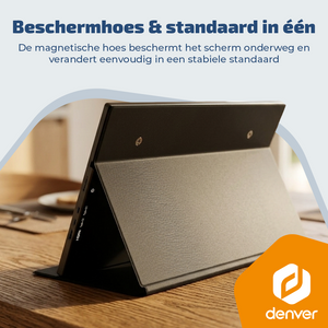 Achterkant van de Denver PMO18501 met magnetische hoes als standaard