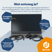 Denver Portable Monitor - Full HD - 18.5" - Draagbare Monitor - Lederen Hoes - HDMI - USB-C - PMO18501